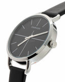 Buy Shop Calvin Klein Even Black Dial Black Leather Strap Watch for Women - K7B231CZ USA Online