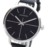 Buy Shop Calvin Klein Even Black Dial Black Leather Strap Watch for Women - K7B231CZ USA Online