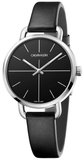 Buy Shop Calvin Klein Even Black Dial Black Leather Strap Watch for Women - K7B231CZ USA Online
