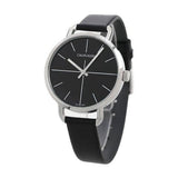 Buy Shop Calvin Klein Even Black Dial Black Leather Strap Watch for Women - K7B231CZ USA Online