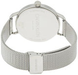 Buy Shop Calvin Klein Even Black Dial Silver Mesh Bracelet Watch for Women - K7B21121 USA Online