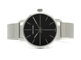 Buy Shop Calvin Klein Even Black Dial Silver Mesh Bracelet Watch for Women - K7B21121 USA Online