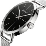 Buy Shop Calvin Klein Even Black Dial Silver Mesh Bracelet Watch for Women - K7B21121 USA Online