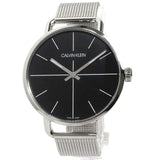 Buy Shop Calvin Klein Even Black Dial Silver Mesh Bracelet Watch for Women - K7B21121 USA Online