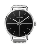 Buy Shop Calvin Klein Even Black Dial Silver Mesh Bracelet Watch for Women - K7B21121 USA Online