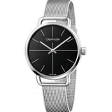 Buy Shop Calvin Klein Even Black Dial Silver Mesh Bracelet Watch for Women - K7B21121 USA Online