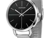 Buy Shop Calvin Klein Even Black Dial Silver Mesh Bracelet Watch for Women - K7B23121 USA Online