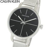 Buy Shop Calvin Klein Even Black Dial Silver Mesh Bracelet Watch for Women - K7B23121 USA Online
