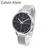 Buy Shop Calvin Klein Even Black Dial Silver Mesh Bracelet Watch for Women - K7B23121 USA Online