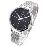 Buy Shop Calvin Klein Even Black Dial Silver Mesh Bracelet Watch for Women - K7B23121 USA Online