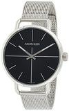 Buy Shop Calvin Klein Even Black Dial Silver Mesh Bracelet Watch for Women - K7B23121 USA Online