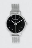Buy Shop Calvin Klein Even Black Dial Silver Mesh Bracelet Watch for Women - K7B23121 USA Online