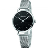 Buy Shop Calvin Klein Even Black Dial Silver Mesh Bracelet Watch for Women - K7B23121 USA Online