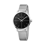 Buy Shop Calvin Klein Even Black Dial Silver Mesh Bracelet Watch for Women - K7B23121 USA Online