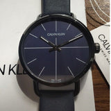 Buy Shop Calvin Klein Even Blue Dial Blue Leather Strap Watch for Men - K7B214VN USA Online