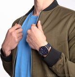 Buy Shop Calvin Klein Even Blue Dial Blue Leather Strap Watch for Men - K7B214VN USA Online