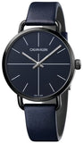 Buy Shop Calvin Klein Even Blue Dial Blue Leather Strap Watch for Men - K7B214VN USA Online