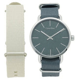 Buy Shop Calvin Klein Even Green Dial Green NATO Strap Watch for Men - K7B211WL USA Online