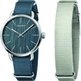 Buy Shop Calvin Klein Even Green Dial Green NATO Strap Watch for Men - K7B211WL USA Online