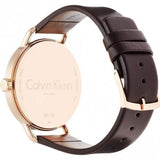 Buy Shop Calvin Klein Even Grey Dial Brown Leather Strap Watch for Women - K7B216G3 USA Online