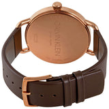 Buy Shop Calvin Klein Even Grey Dial Brown Leather Strap Watch for Women - K7B216G3 USA Online