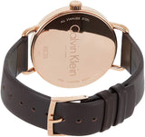 Buy Shop Calvin Klein Even Grey Dial Brown Leather Strap Watch for Women - K7B216G3 USA Online
