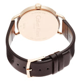 Buy Shop Calvin Klein Even Grey Dial Brown Leather Strap Watch for Women - K7B216G3 USA Online