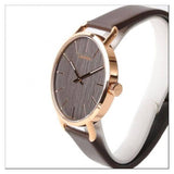 Buy Shop Calvin Klein Even Grey Dial Brown Leather Strap Watch for Women - K7B216G3 USA Online