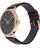 Buy Shop Calvin Klein Even Grey Dial Brown Leather Strap Watch for Women - K7B216G3 USA Online