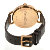 Buy Shop Calvin Klein Even Grey Dial Brown Leather Strap Watch for Women - K7B236G3 USA Online