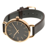 Buy Shop Calvin Klein Even Grey Dial Brown Leather Strap Watch for Women - K7B236G3 USA Online