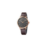 Buy Shop Calvin Klein Even Grey Dial Brown Leather Strap Watch for Women - K7B236G3 USA Online