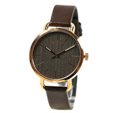 Buy Shop Calvin Klein Even Grey Dial Brown Leather Strap Watch for Women - K7B236G3 USA Online