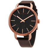 Buy Shop Calvin Klein Even Grey Dial Brown Leather Strap Watch for Women - K7B236G3 USA Online