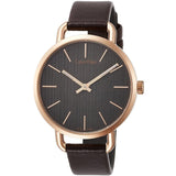 Buy Shop Calvin Klein Even Grey Dial Brown Leather Strap Watch for Women - K7B236G3 USA Online