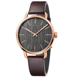 Buy Shop Calvin Klein Even Grey Dial Brown Leather Strap Watch for Women - K7B236G3 USA Online