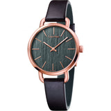 Buy Shop Calvin Klein Even Grey Dial Brown Leather Strap Watch for Women - K7B236G3 USA Online