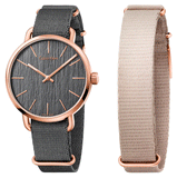 Buy Shop Calvin Klein Even Grey Dial Grey NATO Strap Watch for Men - K7B216P3 USA Online