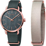 Buy Shop Calvin Klein Even Grey Dial Grey NATO Strap Watch for Men - K7B216P3 USA Online