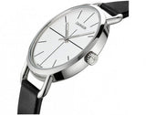 Buy Shop Calvin Klein Evan White Dial Black Leather Strap Watch for Women - K7B231CY USA Online