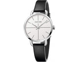 Buy Shop Calvin Klein Evan White Dial Black Leather Strap Watch for Women - K7B231CY USA Online