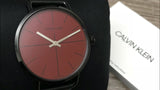 Buy Shop Calvin Klein Even Maroon Dial Black Leather Strap Watch for Men - K7B214CP USA Online