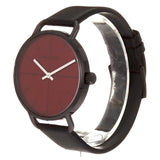 Buy Shop Calvin Klein Even Maroon Dial Black Leather Strap Watch for Men - K7B214CP USA Online