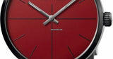 Buy Shop Calvin Klein Even Maroon Dial Black Leather Strap Watch for Men - K7B214CP USA Online
