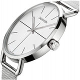 Buy Shop Calvin Klein Even Quartz White Dial Silver Steel Strap Watch for Women - K7B21126 USA Online