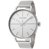 Buy Shop Calvin Klein Even Quartz White Dial Silver Steel Strap Watch for Women - K7B21126 USA Online