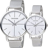Buy Shop Calvin Klein Even Quartz White Dial Silver Steel Strap Watch for Women - K7B21126 USA Online
