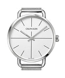 Buy Shop Calvin Klein Even Quartz White Dial Silver Steel Strap Watch for Women - K7B21126 USA Online