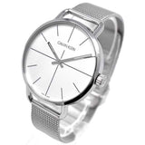 Buy Shop Calvin Klein Even Quartz White Dial Silver Steel Strap Watch for Women - K7B21126 USA Online