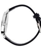 Buy Shop Calvin Klein Even Silver Black Leather Strap Watch for Women - K7B231C6 USA Online